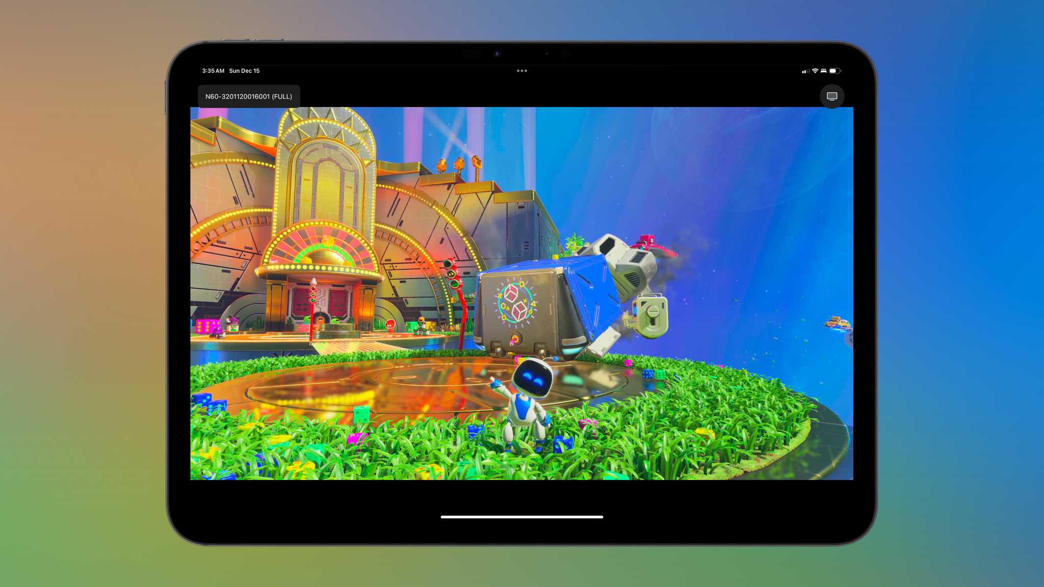 The image quality with the N60 is insane. This is Astro Bot being streamed at 4K HDR to my iPad Pro with virtually no latency.
