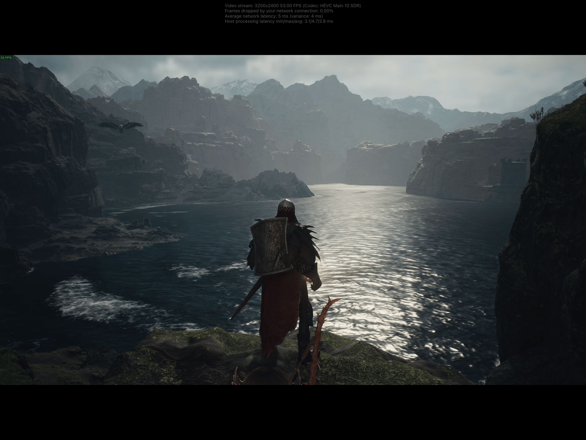 For context, this is what streaming the same game at 4K from my gaming PC looks like on an iPad Pro.
