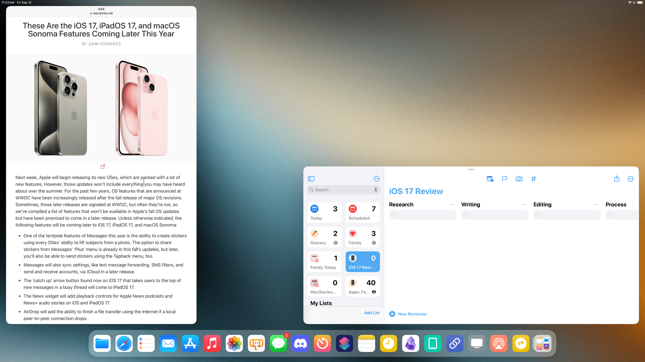 And this is how I can use them on the external display. As I move this workspace between displays, window positions and sizes will always be restored per-display.